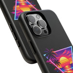 Synthwave Sunset Triangle Phone Case Retro Vaporwave Case