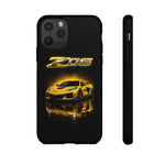 Z06 Corvette Phone Case, Yellow Neon Chrome Studio Cover