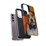 Dapper Terrier Portrait Tough Phone Case - Color Block Art