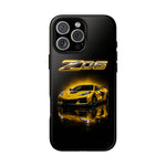 Z06 Corvette Phone Case, Yellow Neon Chrome Studio Cover