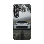 C7 Z06 Corvette Phone Case, White Foggy Country Road Cover