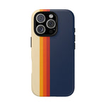 Retro Rainbow Stripe Phone Case | Tough Phone Case