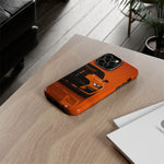 Orange Mustang Art Phone Case, GT500 American Muscle Car Tough Cover for Male
