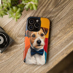 Dapper Terrier Portrait Tough Phone Case - Color Block Art