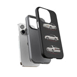 Fox Mustang White Triview Phone Case Classic Car Illustration