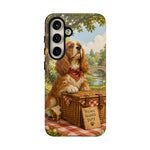 Cocker Spaniel Picnic Scene phone case | vintage dog art