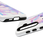 Pastel Cat Phone Case, Headphones Glitch Color Block Cover