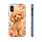 Miniature Poodle Whimsical Watercolor Art Tough Phone Case