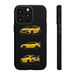 Yellow Type R Sports Car Phone Case Tough JDM Hot Hatch Multi View Print