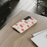 Pink Cherry Pattern Phone Case | Cute Retro Fruit Design