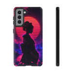 Neon Geisha Silhouette Phone Case | Tough Cover