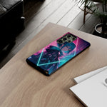 Anime Girl Phone Case Teal, Neon Kanji Calm Gradient Tough Cover