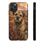 Border Terrier Earthy Watercolor Art Tough Phone Case
