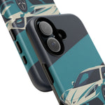 Retro Teal Sports Car C8 phone case | Tough Cases
