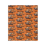 1970 Cuda 340 Orange Microfiber Throw Blanket Muscle Car Gift