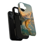 Leaping Golden Trout Lake Scene phone case | Tough Cover