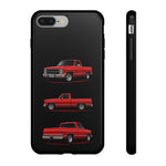 Chevy Square Body Truck Phone Case Red, Three-View Vector Cover