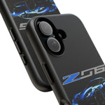 Blue C7 Z06 Sports Car Tough Phone Case Track Style Cover Gift