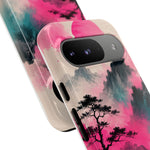 Japanese Minimalist Ink Vaporwave Phone Case – Sumi-e Aesthetic
