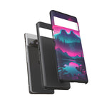 2 Rounds Canada Retina Artwork Vaporwave Phone Case – Landscape Aesthetic