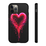 Melting Glitch Heart Neon Phone Case