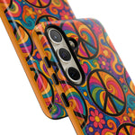 Peace Love Rainbow Spiral Art Tough Phone Case