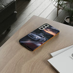 Skyline GT-R R34 White Nurburgring Speed Art Tough Phone Case