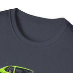 1971 Demon Green Classic Muscle Car T-Shirt | Vintage Coupe Illustration