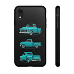 Turquoise 1955 Stepside Pickup Truck Tough Phone Case - 3 View