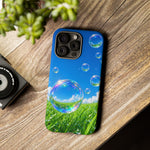 Bubbles Over Grass phone case | Tough Cover