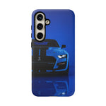 Blue Mustang Art Phone Case, GT500 American Muscle Car Tough Cover for Men