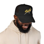Soho Retro Trucker Hat Neon 80s Script Foam Snapback Vintage NYC Streetwear Synthwave Style