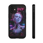 Glowing Headdress Regal Art Tough Phone Case - Gold Magenta Neon