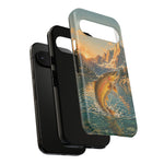 Leaping Golden Trout Lake Scene phone case | Tough Cover