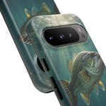 Largemouth Bass Phone Case, Sunlit Underwater Tough Cover, Gift