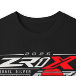 Silver 2026 C8 ZR1X Sports Car Racing Graphic Long Sleeve Tee