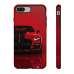 Red Mustang Art Phone Case, GT500 American Muscle Car Tough Cover