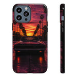 1969 Charger Sunset Tough Phone Case - Palm Silhouette Poster