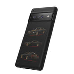 Trans Am Phone Case Black Gold, Three-View Vector Tough Cover