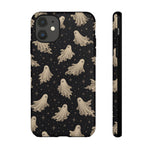 Vintage Ghost Pattern phone case | Halloween spooky stars design