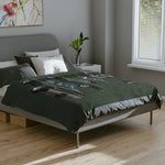 1971 Chevy Nova Illustration Velveteen Microfiber Blanket | Classic Muscle Car