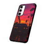 Matte Black Challenger Sunset Tough Phone Case - Palm Silhouette