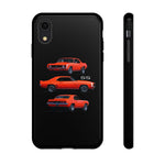 1969 Camaro SS Orange Triple View Muscle Car Tough Phone Case