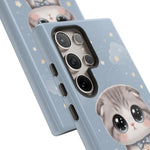 Scottish Fold Kawaii Owl Chibi Art Tough Phone Case