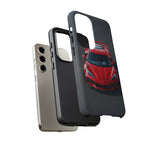 Red C8 Z06 Track Wing Tough Phone Case Cover Gift Art