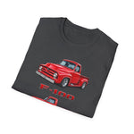 Red 1955 F100 Vintage Truck T-Shirt | Classic Trio Pickup Design