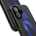 Glitch Wolf Howl Art Tough Phone Case - Blue Violet