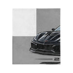 2019 ZR1 C7 Illustration Velveteen Blanket | Triple View Sports Car