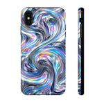 Chrome Metallic Swirl  Art Tough Phone Case