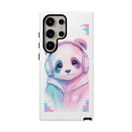 Pastel Panda Phone Case, Glitch Color Block Cover